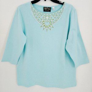 Bob Mackie Wearable Art beaded top